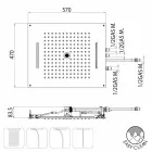 Bossini Drøm brusehoved moderne og originale fire-funktion Viadurini