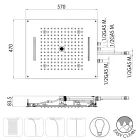 Bossini Dream moderne brusehoved i kromfinish med LED-lys og fire funktioner Viadurini