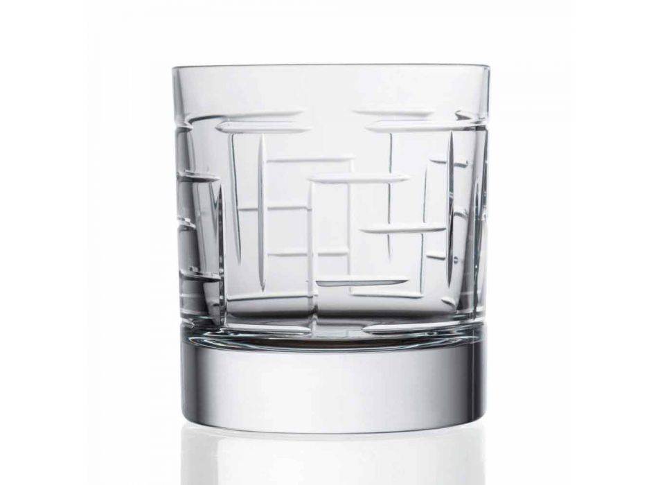 Flaske og briller til luksus whisky i økologisk krystal 6 stykker - arytmi