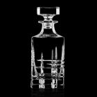 Flaske og briller til luksus whisky i økologisk krystal 6 stykker - arytmi Viadurini