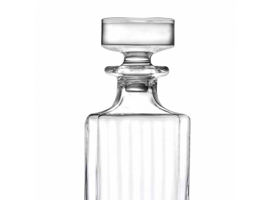 4-delt firkantet design Eco Crystal Whisky flasker - Senzatempo