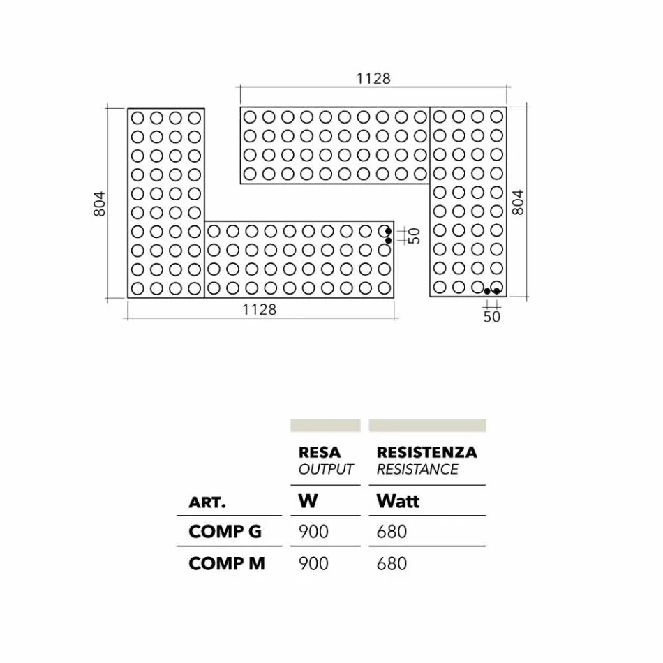 Mursten elektrisk radiator design slips fremstillet i Italien af ​​Scirocco H Viadurini