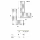 Brick radiator hydraulisk lego lavet i Italien af ​​Scirocco H Viadurini