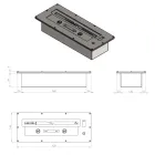 Rektangulær indbygget bioethanolbrænder 2 Lt Viadurini
