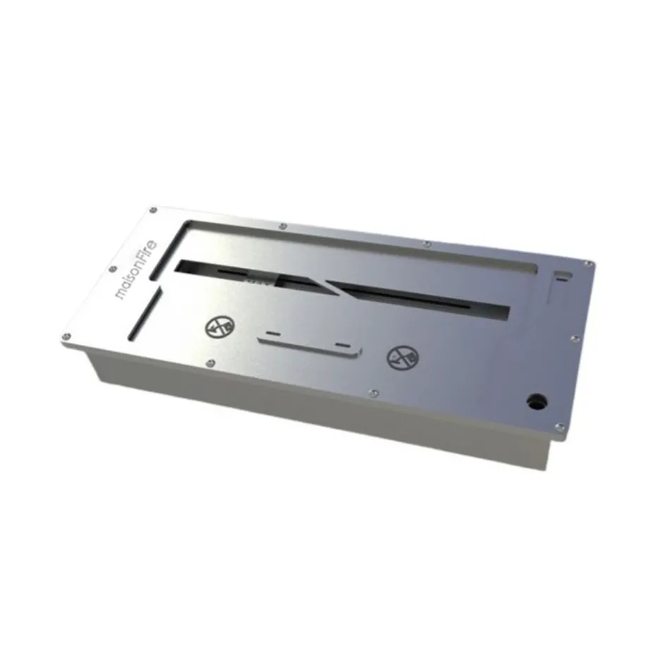 Rektangulær indbygget bioethanolbrænder 2 Lt Viadurini