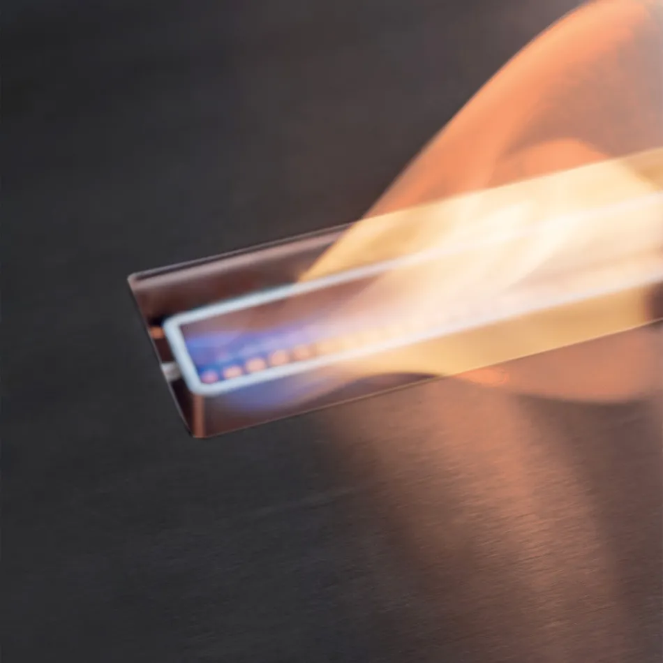 Bioethanolbrænder i Rustfrit Stål til Lineær Pejs Made i Italy - Brandon Viadurini