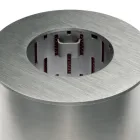 Cirkulær brænder i satinstål til pejs i bioethanol - Griff12 Viadurini