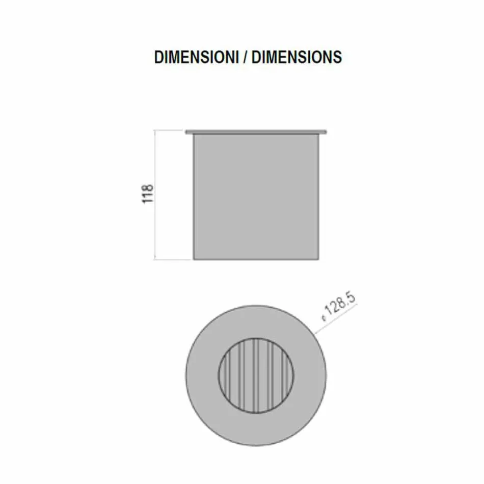 Cirkulær brænder i satinstål til pejs i bioethanol - Griff12 Viadurini