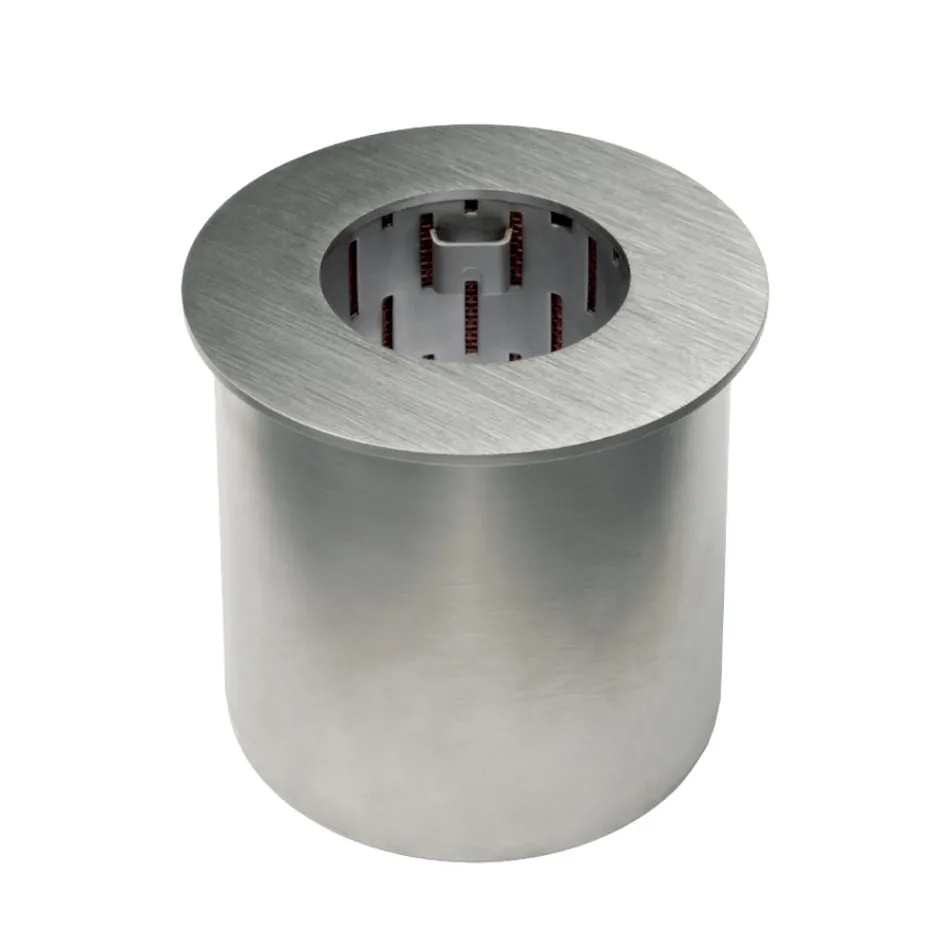 Cirkulær brænder i satinstål til pejs i bioethanol - Griff12 Viadurini