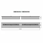 Lineær manuel brænder i rustfrit stål til bioethanol pejs - Brandon Viadurini