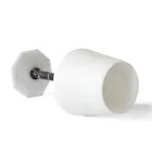 Vinglas i satin hvid Carrara marmor og rød Levanto - Caglio Viadurini