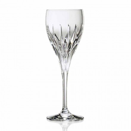 Italiensk luksusdesign rødvinsglas i øko-krystal 12 stykker - Voglia Viadurini