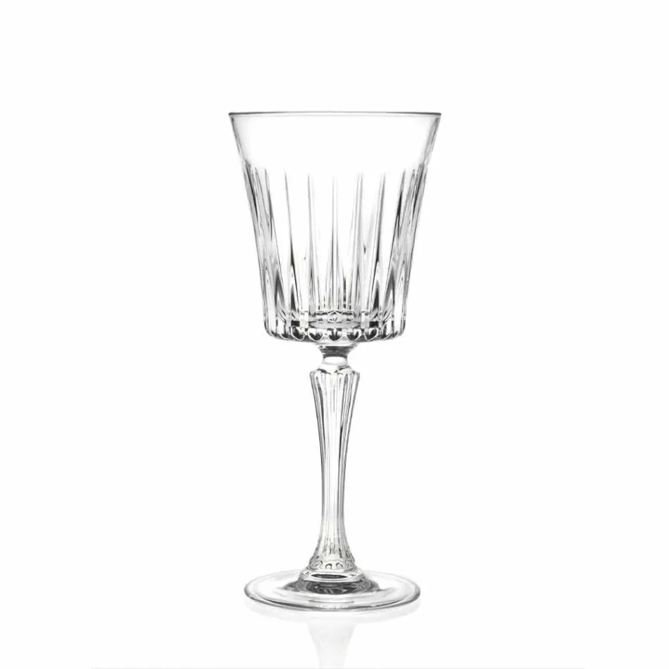 Luksus vin- og cocktailglasdesign i øko-krystal 12 stykker - Senzatempo Viadurini