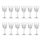 Luksus dekoreret Eco Crystal vin eller vand glas 12 dele - Catania Viadurini