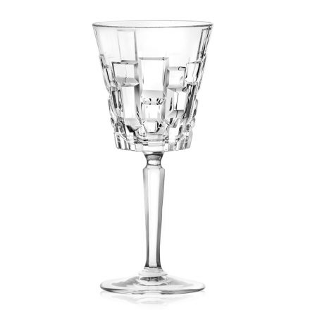 Luksus dekoreret Eco Crystal vin eller vand glas 12 dele - Catania Viadurini