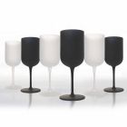 Bægre i frostet glas Hvid- og sortvinsservice 12 stykker - Norvegiomasai Viadurini