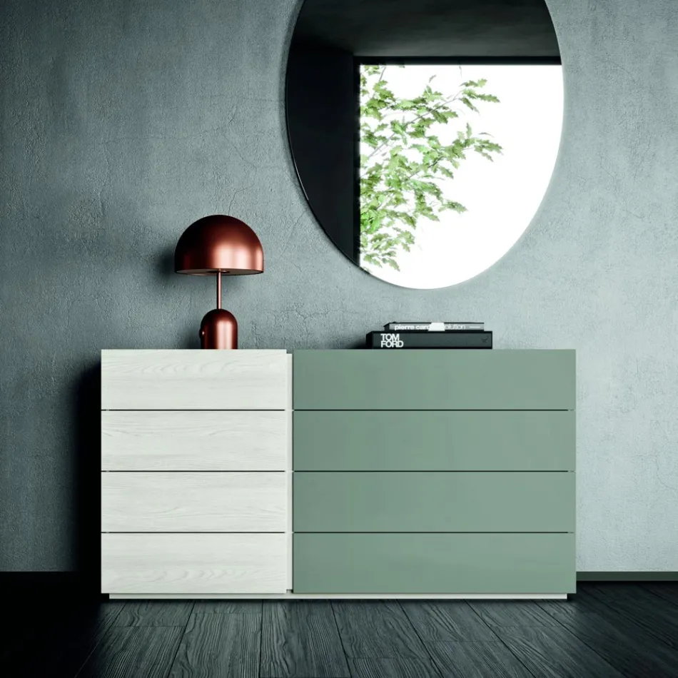 Komplet værelse med 4 moderne designelementer fremstillet i Italien - Mallorca Viadurini