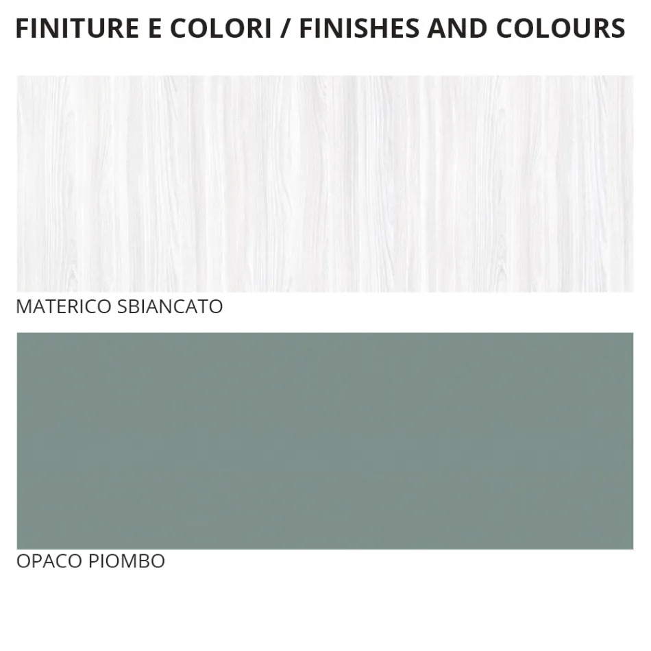 Komplet værelse med 4 moderne designelementer fremstillet i Italien - Mallorca Viadurini