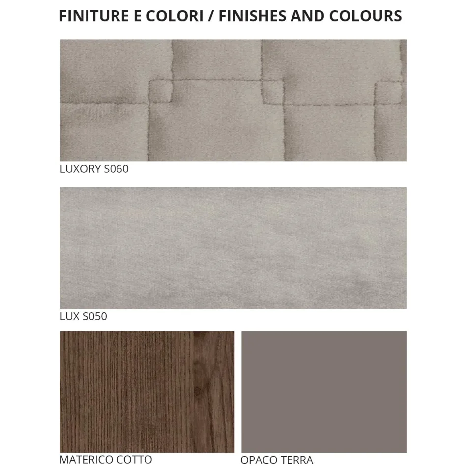 Soveværelse med 4 moderne designelementer fremstillet i Italien - elektrisk Viadurini