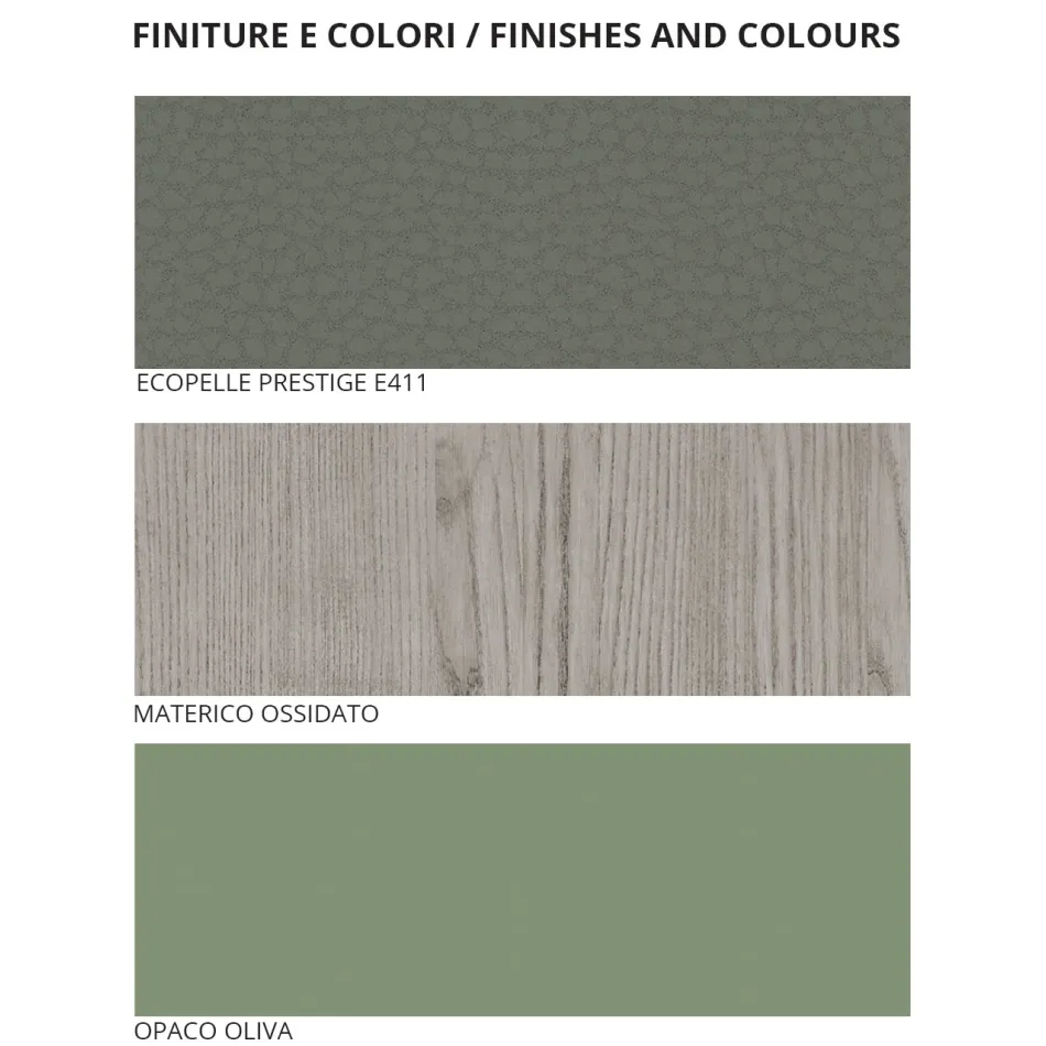 Soveværelse med 5 moderne elementer fremstillet i Italien Høj kvalitet - Rieti Viadurini