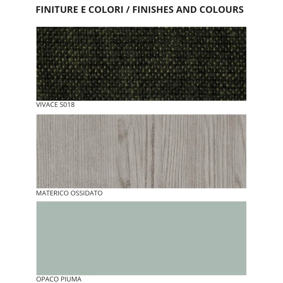 Komplet soveværelse med 4 moderne elementer fremstillet i Italien Precious - Verminia Viadurini