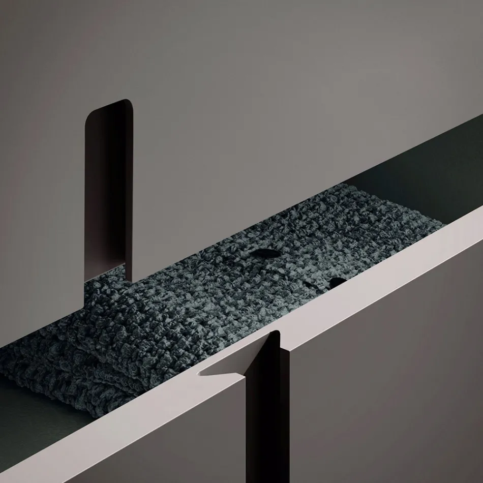 Komplet soveværelse med 5 elementer i moderne stil fremstillet i Italien - Savanna Viadurini