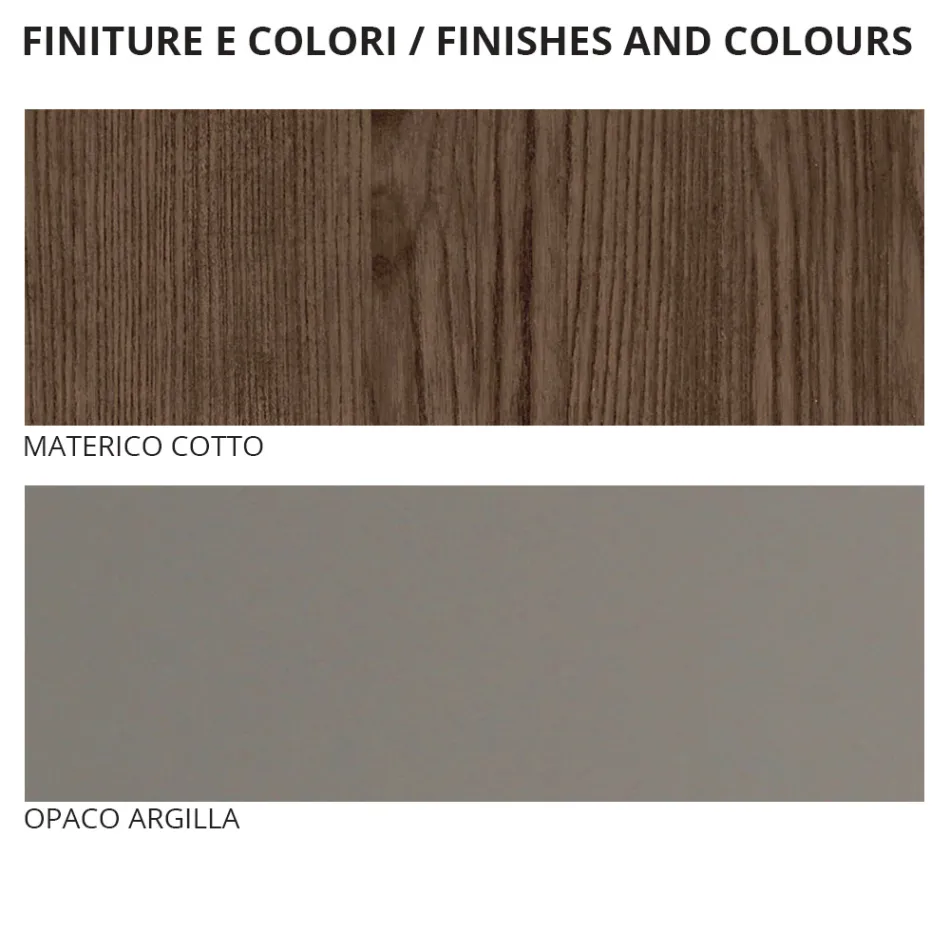 Komplet soveværelse med 5 elementer i moderne stil fremstillet i Italien - Savanna Viadurini