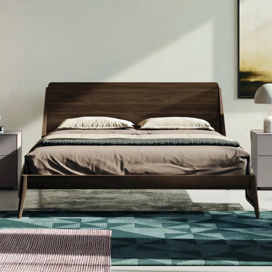 Komplet soveværelse med 5 elementer i moderne stil fremstillet i Italien - Savanna Viadurini