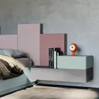 Komplet soveværelse med 5 elementer fremstillet i Italien Høj kvalitet - kvarts Viadurini