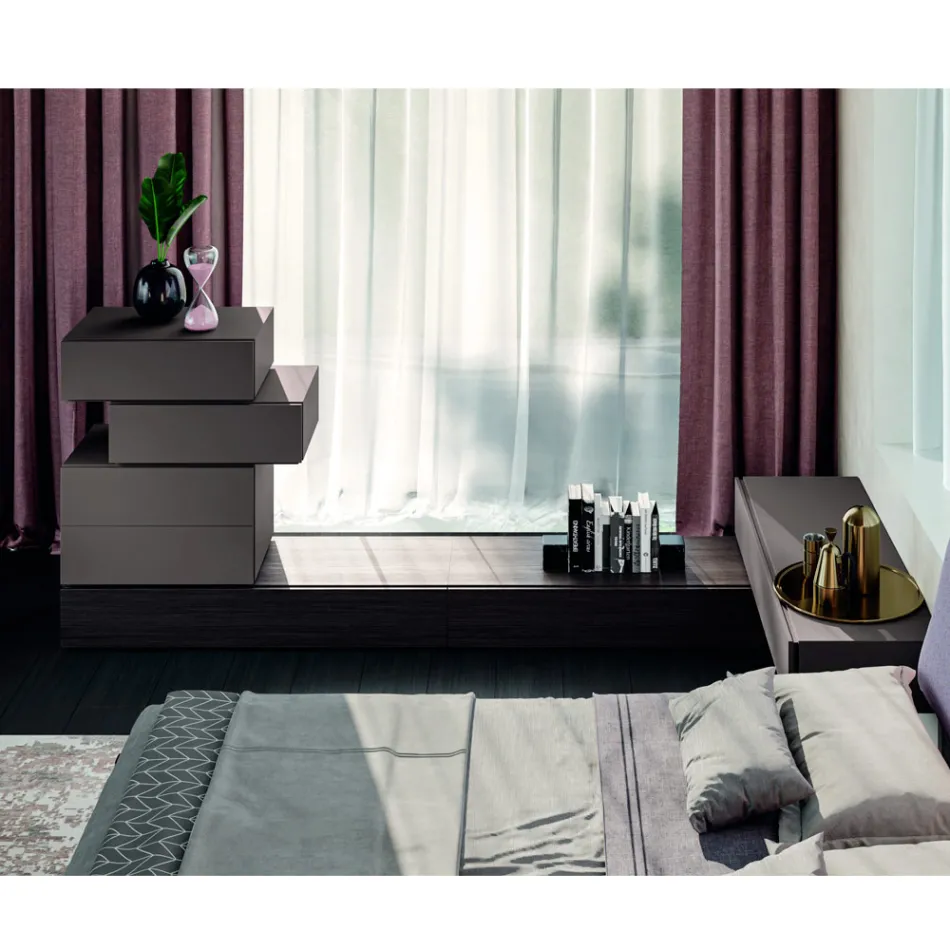 Komplet 6 -element luksus soveværelse fremstillet i Italien - Adige Viadurini