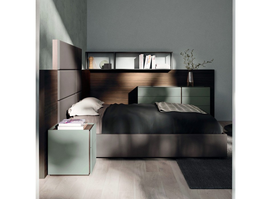 Dobbelt soveværelse med 5 luksus Made in Italy Elements - Emerald Viadurini