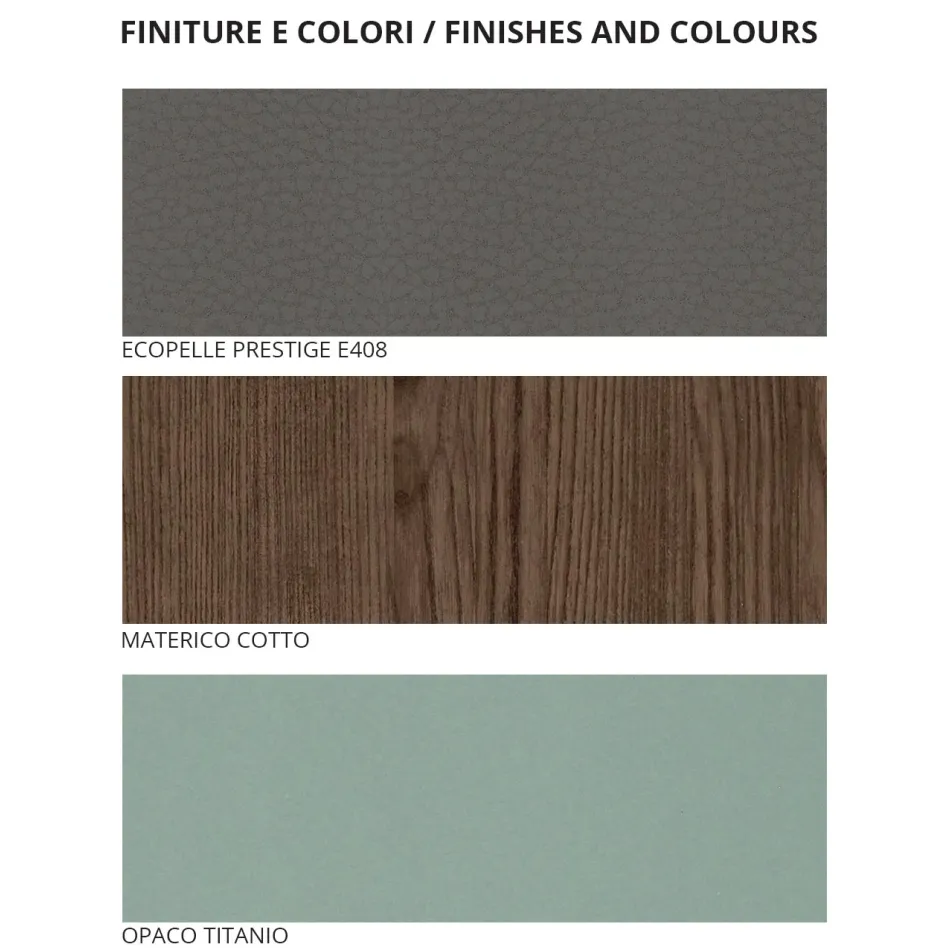 Dobbelt soveværelse med 5 luksus Made in Italy Elements - Emerald Viadurini