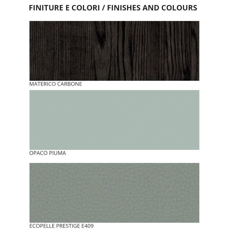 Dobbelt soveværelse med 5 elementer moderne stil fremstillet i Italien - Octavia Viadurini