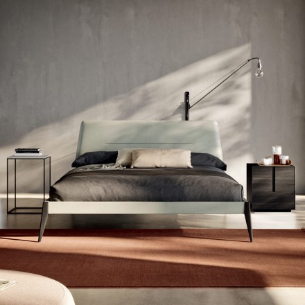 Dobbelt soveværelse med 5 elementer moderne stil fremstillet i Italien - Octavia Viadurini