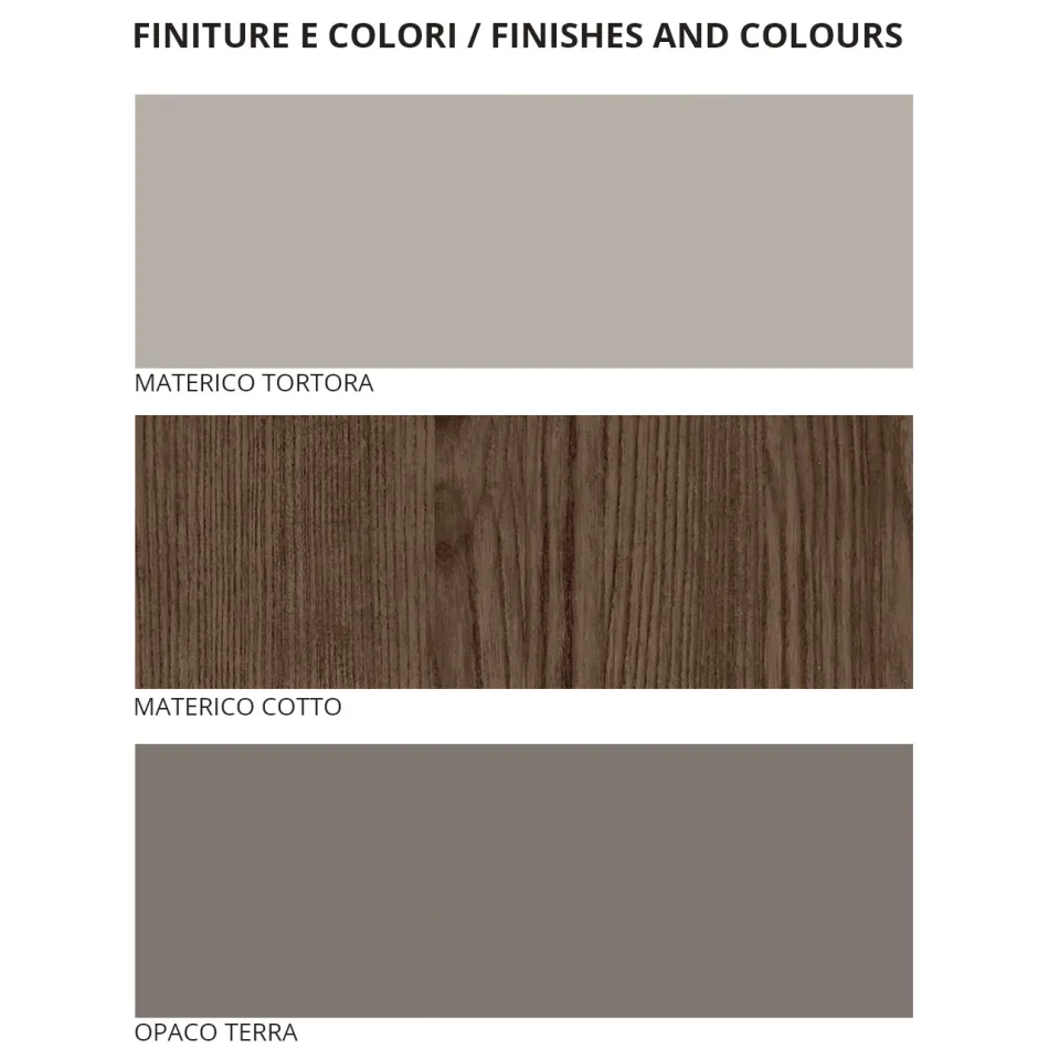 Moderne soveværelse med 5 elementer i en moderne stil fremstillet i Italien - Melodia Viadurini