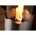 Bioethanol pejs med rustfrit stål bord og glas Leon, fremstillet i Italien Viadurini