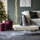 Bioethanol Gulvpejs i hvidmetal og hærdet glas - Timon Viadurini