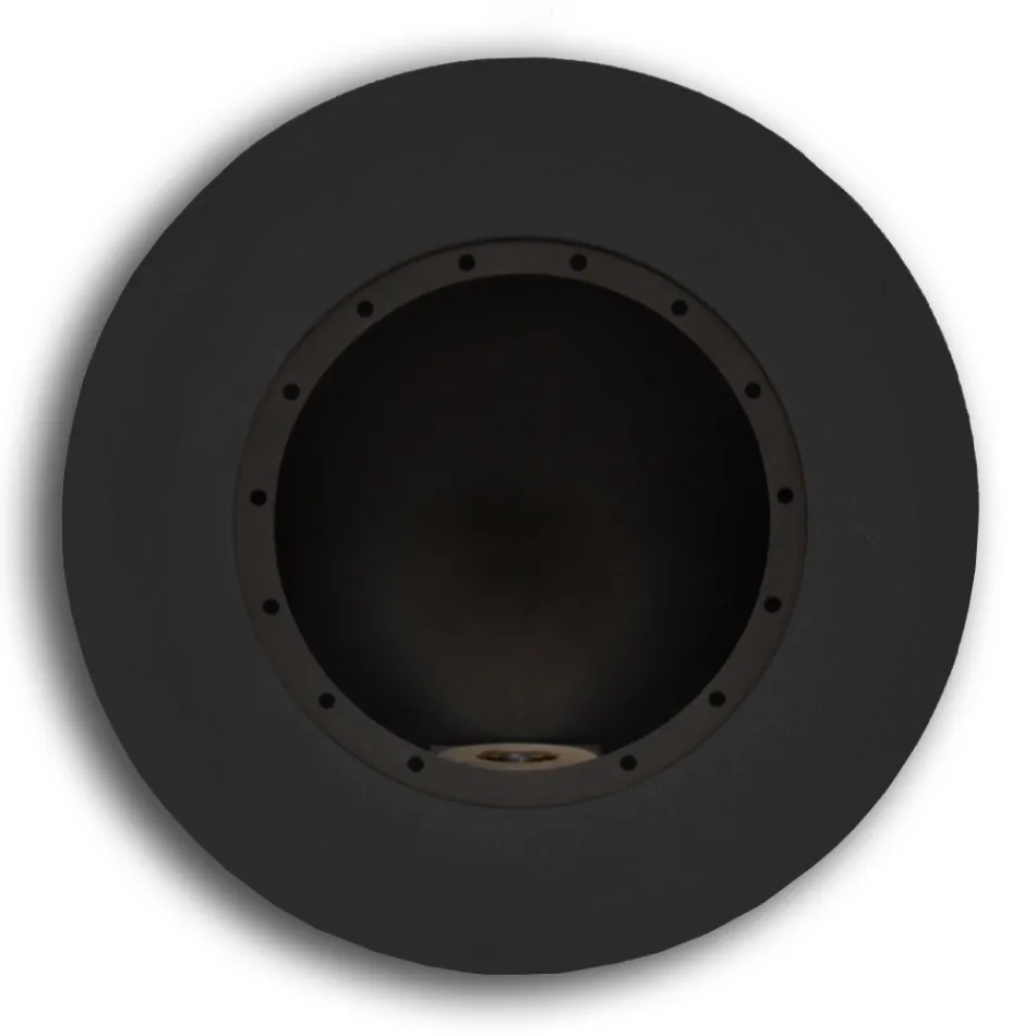 Rund designvæg Bioethanol Pejs i malet stål - Trenton Viadurini