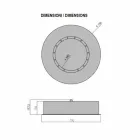 Rund designvæg Bioethanol Pejs i malet stål - Trenton Viadurini
