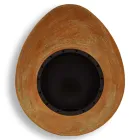 Væg Bioethanol Pejs i ovalt design malet stål - Guiscard Viadurini