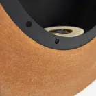 Væg Bioethanol Pejs i ovalt design malet stål - Guiscard Viadurini