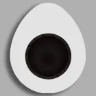 Væg Bioethanol Pejs i ovalt design malet stål - Guiscard Viadurini