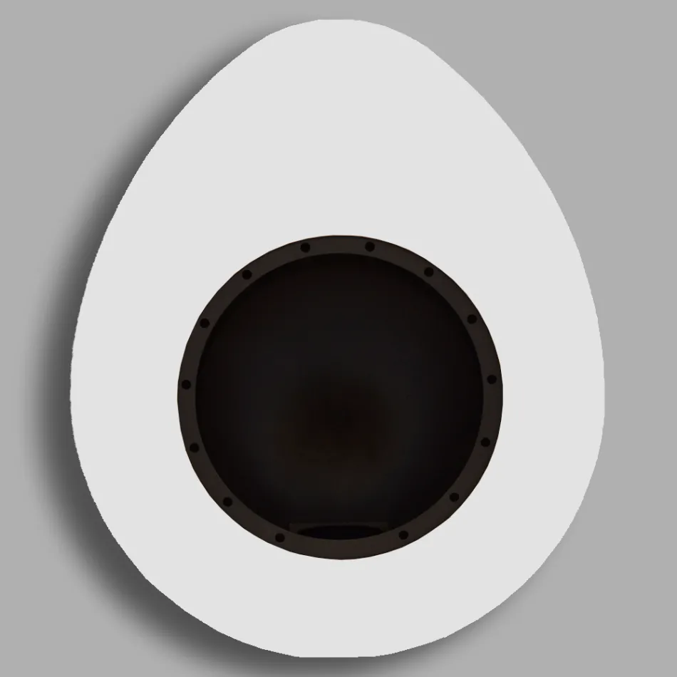 Væg Bioethanol Pejs i ovalt design malet stål - Guiscard Viadurini