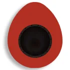 Væg Bioethanol Pejs i ovalt design malet stål - Guiscard Viadurini