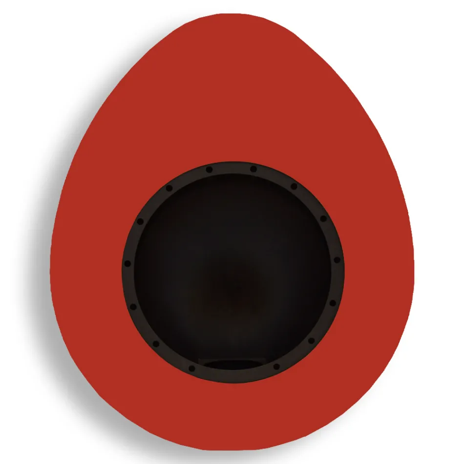 Væg Bioethanol Pejs i ovalt design malet stål - Guiscard Viadurini