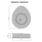 Væg Bioethanol Pejs i ovalt design malet stål - Guiscard Viadurini