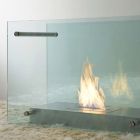 Gulv Bioethanol Pejs i glas og stål design til indendørs - Edison Viadurini
