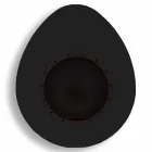 Bioethanol Pejs i malet stål Oval designvæg - Guiscard Viadurini