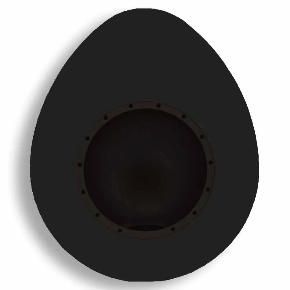 Bioethanol Pejs i malet stål Oval designvæg - Guiscard Viadurini