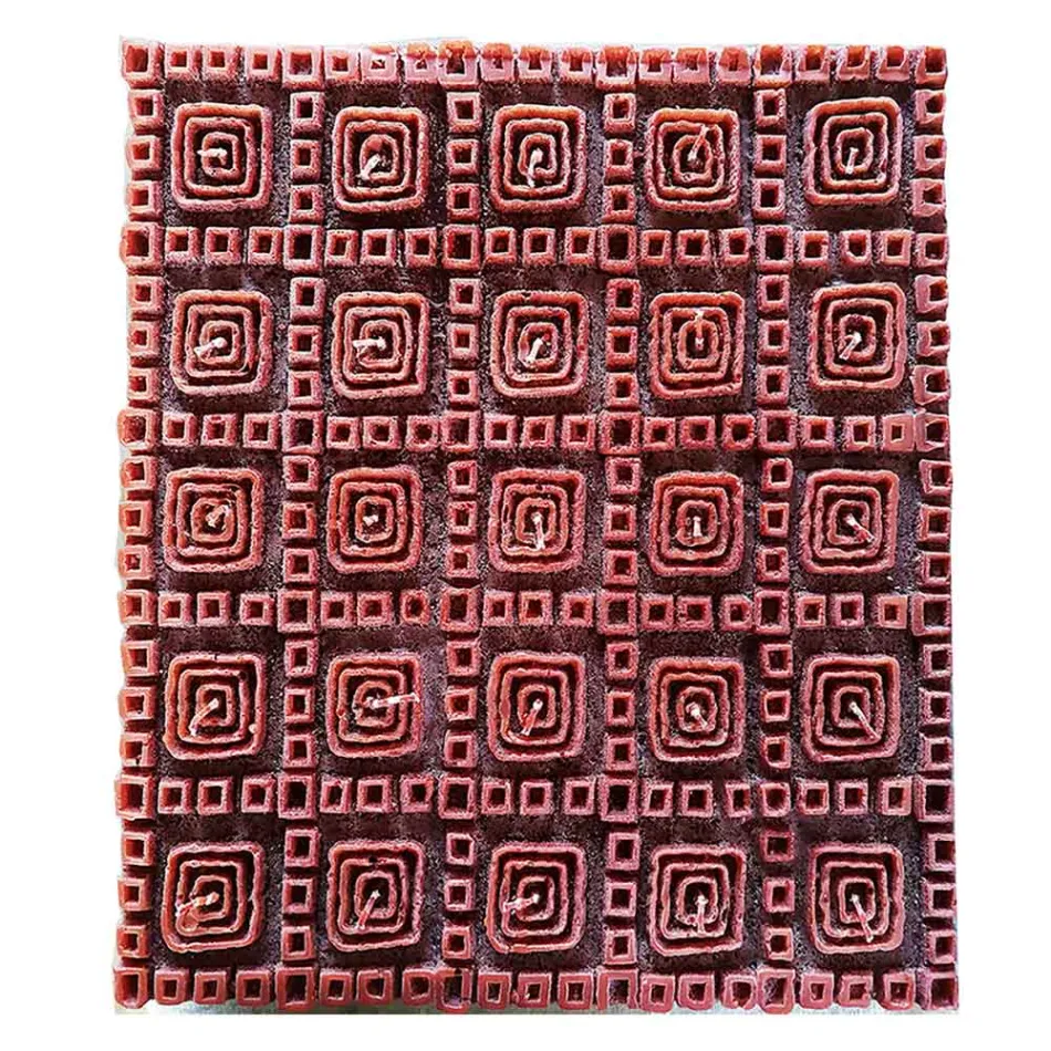 Duftende brunt vokslys med 25 væger lavet i Italien - Piura Viadurini